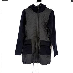 Icebreaker Merino Loft Departure Quilted Jacket Hood Insulated Black Long Wmns S